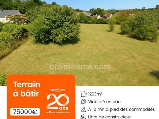 Terrain à vendre 75 000 € 1 203 m² de terrain Marmagne 18500