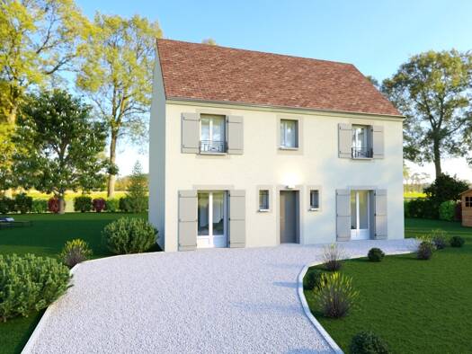 Terrain avec maison neuve à vendre 390 000 € 7 pièces 5 chambres 114,2 m² 298 m² de terrain Villiers-le-Sec 95720