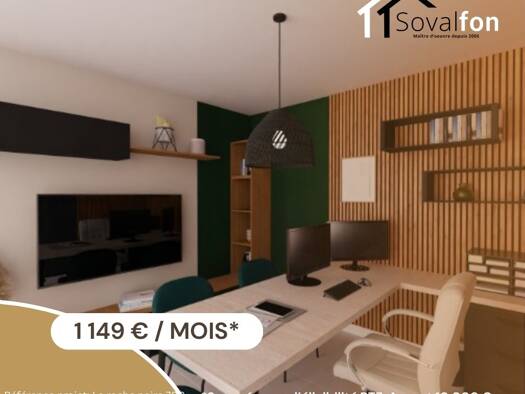 Terrain avec maison neuve à vendre 248 190 € 3 pièces 2 chambres 72 m² 700 m² de terrain La Roche-Noire 63800