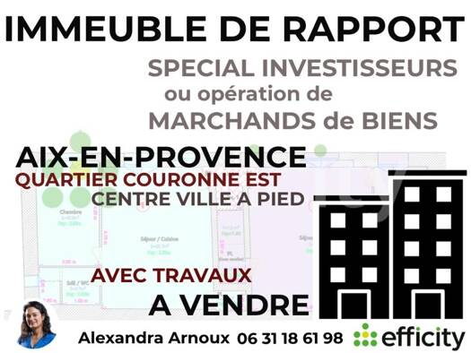 Immeuble à vendre 892 500 € 215 m² Centre Ville Aix-en-Provence 13100