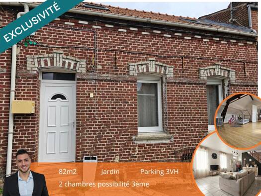 Maison à vendre 76 000 € 4 pièces 2 chambres 82 m² 289 m² de terrain Villers-en-Cauchies 59188