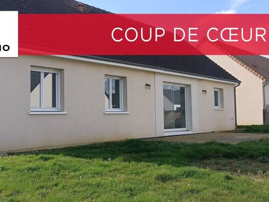 Maison de plain-pied à vendre 209 000 € 4 pièces 3 chambres 102 m² 655 m² de terrain Ouest RN Écommoy 72220