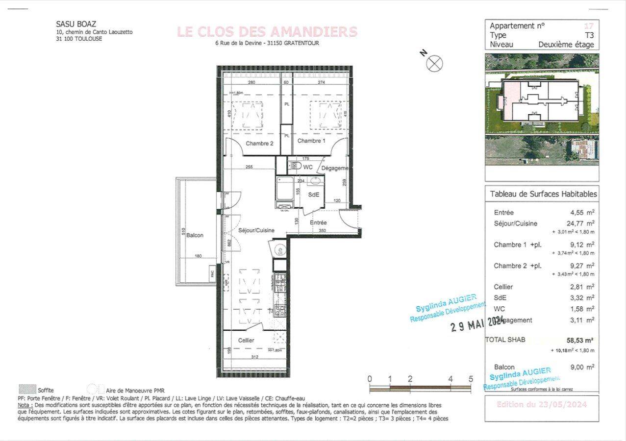 Appartement 3 pièces 60 m² · à Gratentour · 60 m² · 701 €/mois
