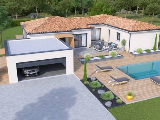 Terrain avec maison neuve à vendre 599 000 € 5 pièces 4 chambres 150 m² 2 250 m² de terrain Les Jardins Saint Jacques Perpignan 66000