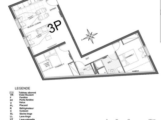 Appartement à vendre - neuf 246 600 € 3 pièces 2 chambres 57 m² RDC Trilport 77470