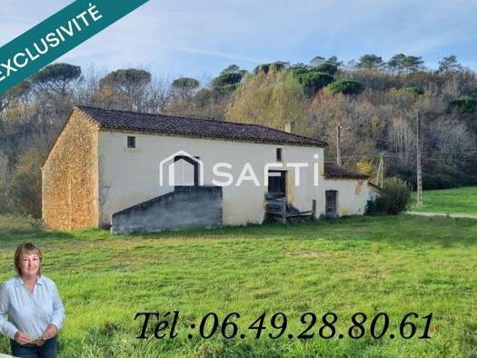 Maison à vendre 79 500 € 3 pièces 1 chambre 95 m² 1 498 m² de terrain Soturac 46700