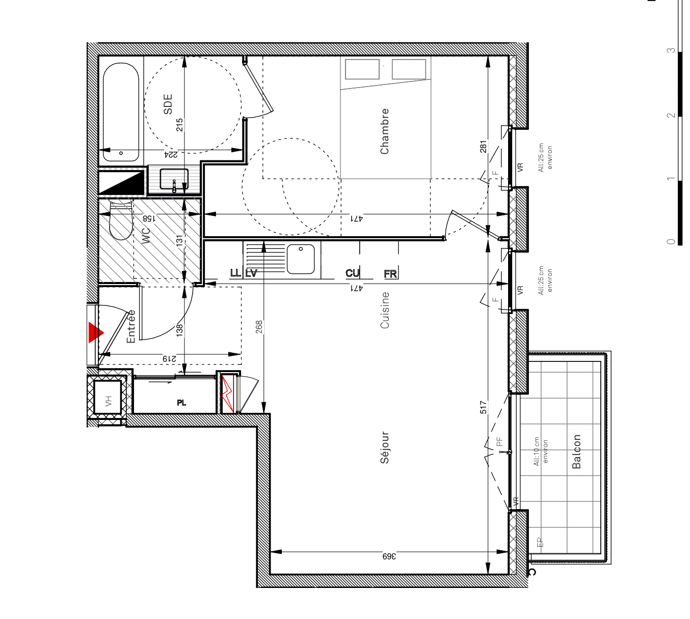 Appartement 2 pièces 43 m² · à Villepinte · 42,8 m² · 825 €