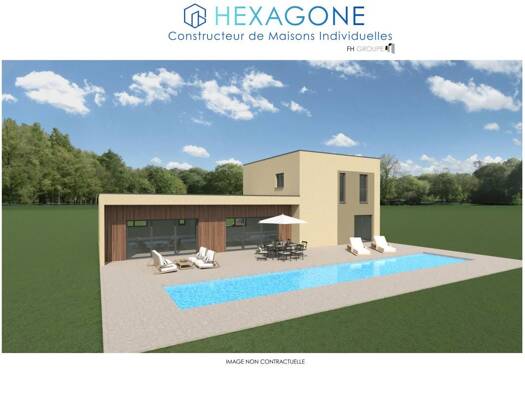 Terrain avec maison neuve à vendre 315 000 € 5 pièces 4 chambres 90 m² 470 m² de terrain Chaussan 69440