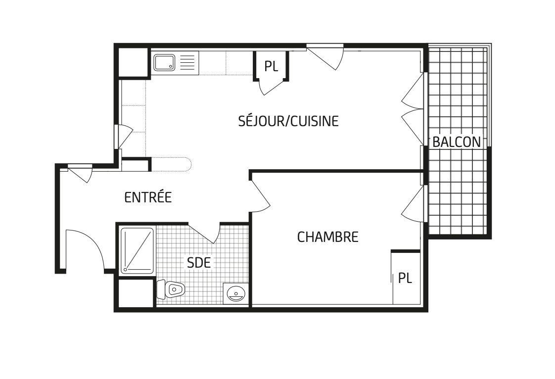 Appartement 2 pièces 44 m² · à Luisant · 43,5 m² · 652 €