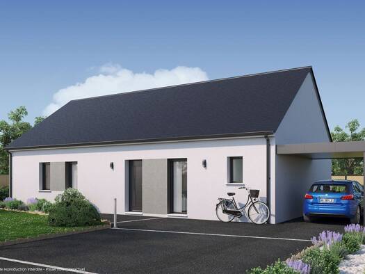 Terrain avec maison neuve à vendre 151 379 € 5 pièces 4 chambres 100 m² 1 400 m² de terrain Marçay 37500