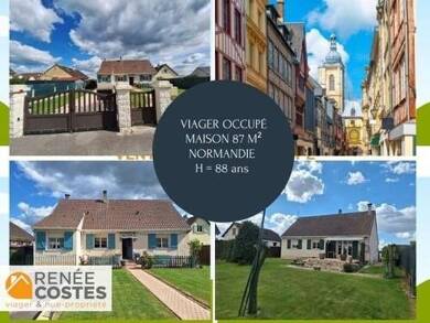 Maison en viager occupé Bouquet 78 810 € 3 pièces 2 chambres 87 m² 783 m² de terrain Centre Ville Gournay en Bray 76220