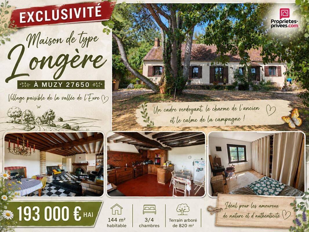 Maison 7 pièces 144 m² · à Muzy · 144 m² · 193 000 €