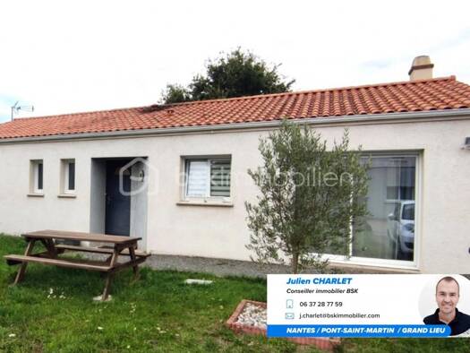 Maison de plain-pied à vendre 294 500 € 5 pièces 3 chambres 95,7 m² 476 m² de terrain Campagne La Chevrolière 44118