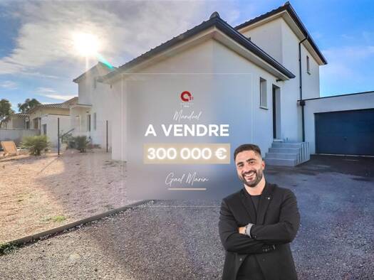 Villa à vendre 300 000 € 4 pièces 3 chambres 86,8 m² 300 m² de terrain Nord Manduel 30129