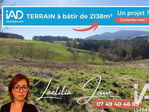 Terrain constructible à vendre 70 000 € 2 138 m² de terrain Beauzac 43590