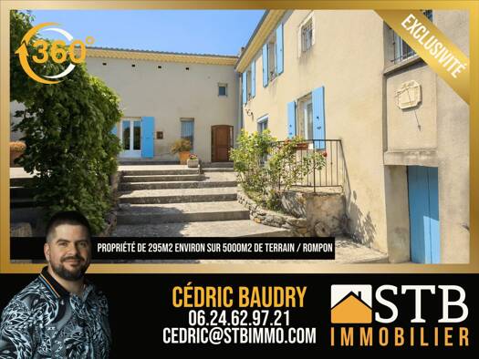 Maison à vendre 655 000 € 8 pièces 5 chambres 295 m² 5 017 m² de terrain Rompon 07250