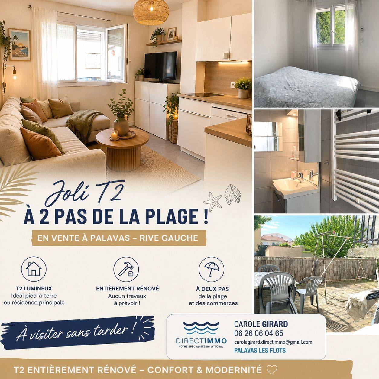 Appartement 2 pièces 25 m² · à Palavas-les-Flots · 25 m² · 129 000 €