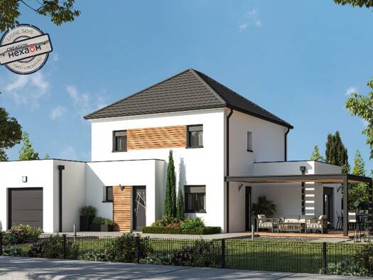 Terrain avec maison neuve à vendre 449 000 € 6 pièces 5 chambres 114 m² 600 m² de terrain Est Franqueville-Saint-Pierre 76520