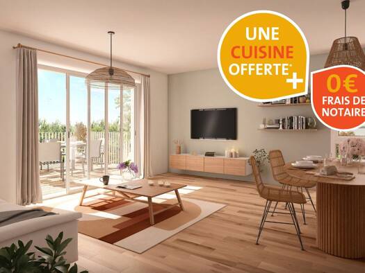 Appartement à vendre - neuf 244 200 € 3 pièces 60 m² 2ème étage La Ville-aux-Dames 37700