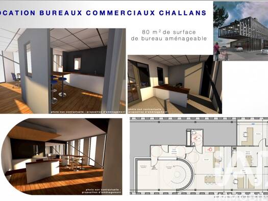 Appartement à louer 1 450 € 2 pièces 1 chambre 80 m² Étage 2/2 Sallertaine Challans 85300