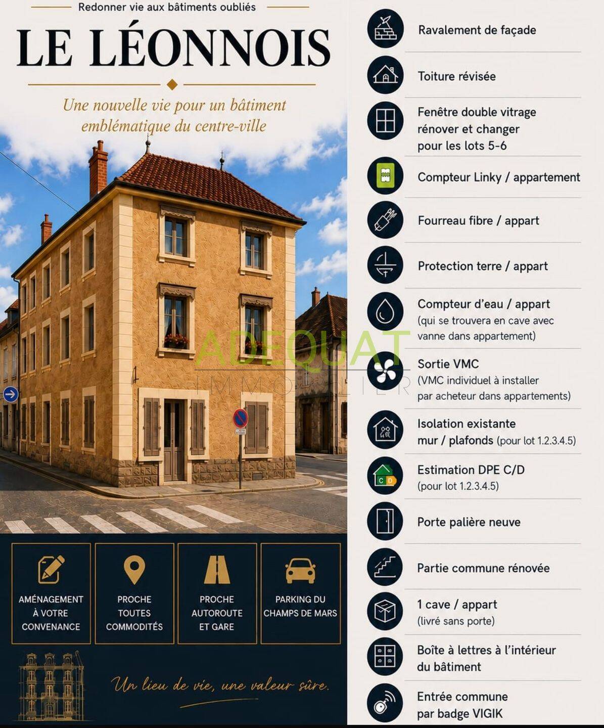 Appartement 2 pièces 51 m² · à La Tour-du-Pin · 50,5 m² · 71 000 €