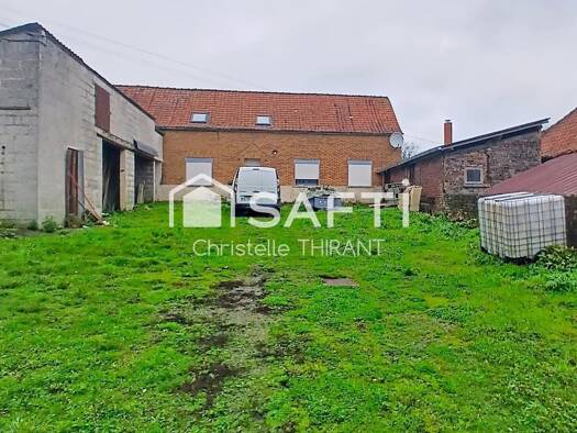 Maison à vendre 70 000 € 4 pièces 2 chambres 113 m² 939 m² de terrain Fontaine-lès-Hermans 62550