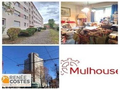 Appartement en viager occupé Bouquet 18 000 € 3 pièces 2 chambres 75 m² RDC Mulhouse 68100