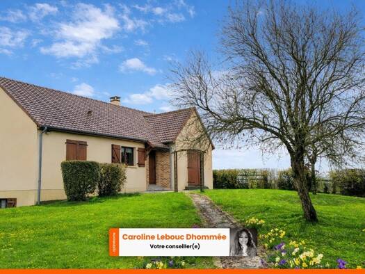 Maison de plain-pied à vendre 197 600 € 5 pièces 3 chambres 100 m² 1 500 m² de terrain Moulins-sur-Orne 61200