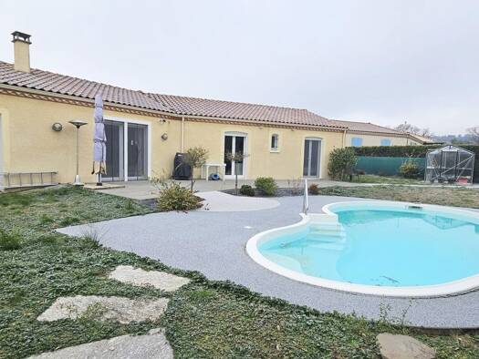 Maison de plain-pied à vendre 364 000 € 5 pièces 3 chambres 136 m² 945 m² de terrain Soual 81580