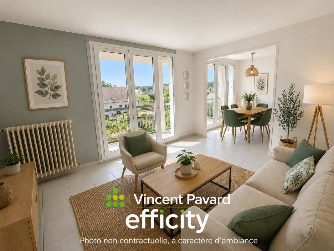 Appartement 4 pièces 73 m² · à Joué-lès-Tours · 72,8 m² · 136 990 €