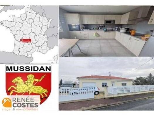 Maison en viager occupé Bouquet 76 945 € 3 pièces 2 chambres 67 m² 552 m² de terrain Saint-Médard-de-Mussidan 24400