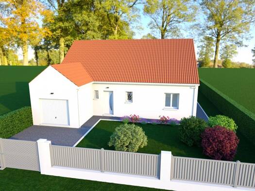 Terrain avec maison neuve à vendre 201 000 € 4 pièces 3 chambres 107 m² 993 m² de terrain Oizon 18700