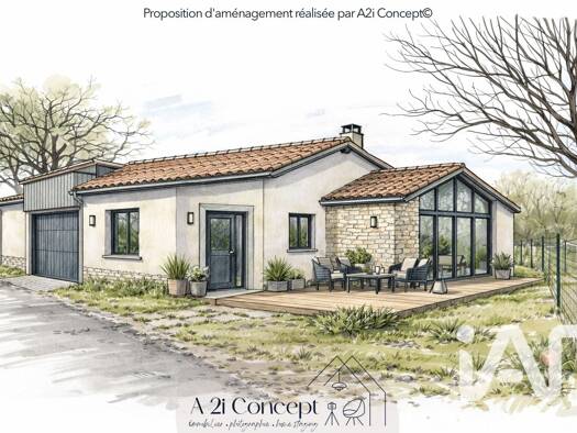 Maison à vendre 49 900 € 3 pièces 2 chambres 87 m² 273 m² de terrain La Remaudière 44430