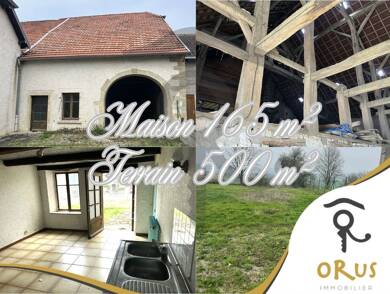 Mas à vendre 66 000 € 2 pièces 165 m² 500 m² de terrain Saulx 70240