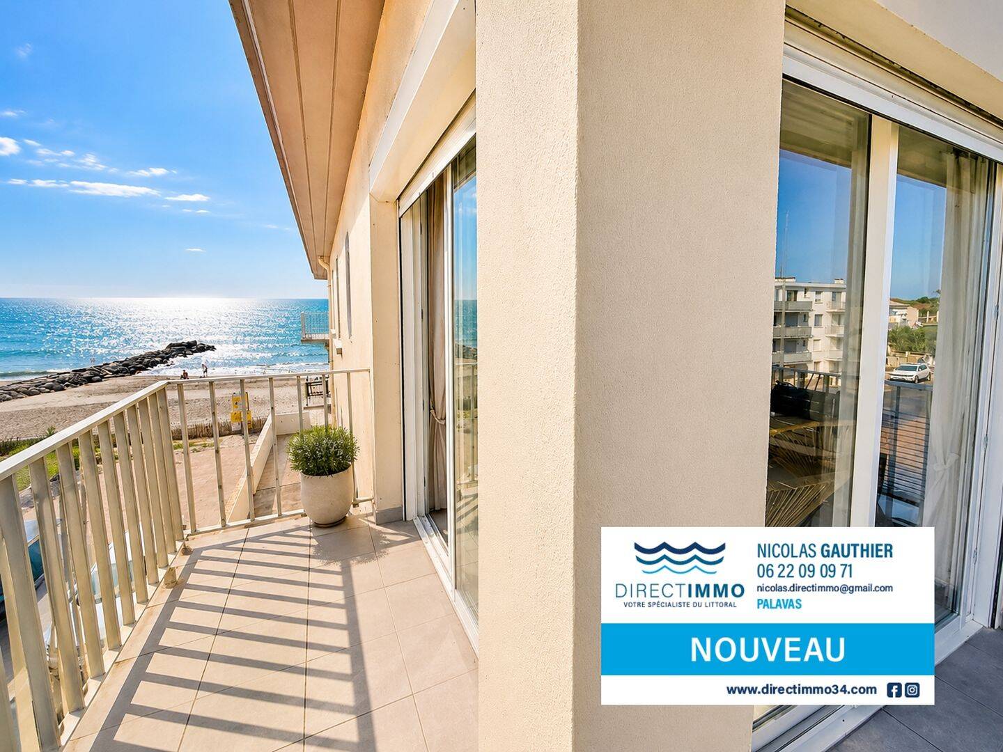 Appartement 3 pièces 55 m² · à Palavas-les-Flots · 54,5 m² · 295 000 €