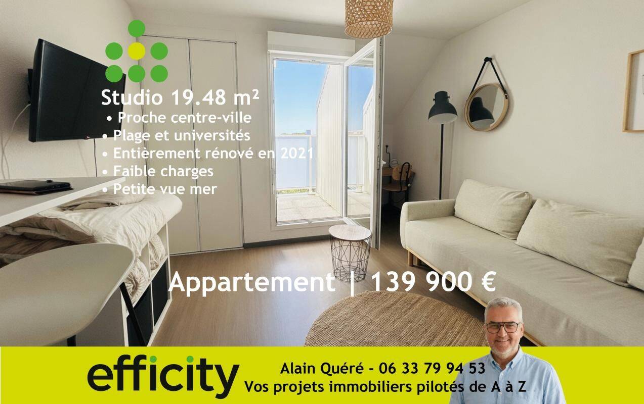 Appartement 1 pièce 19 m² · à La Rochelle · 19,5 m² · 139 900 €