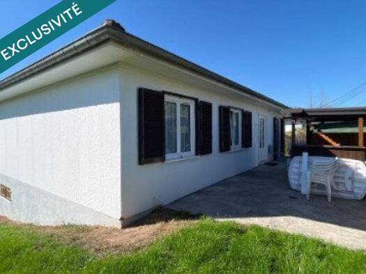 Maison de plain-pied à vendre 168 000 € 5 pièces 3 chambres 88 m² 862 m² de terrain Woustviller 57915