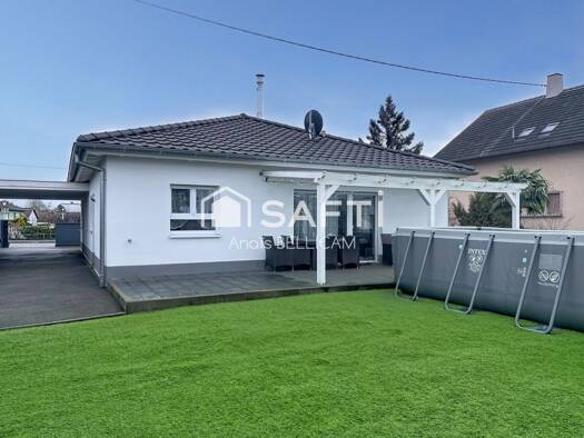 Maison de plain-pied à vendre 399 000 € 5 pièces 3 chambres 127 m² 639 m² de terrain Fessenheim 68740