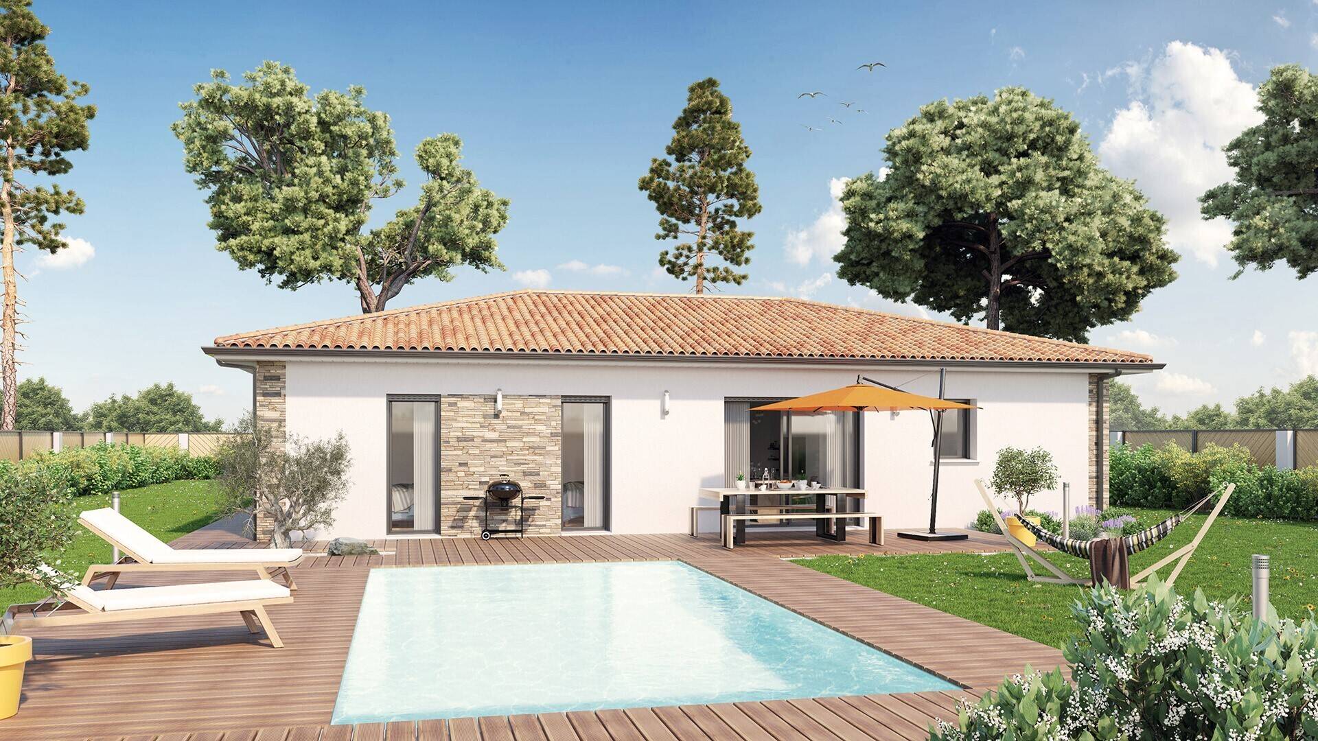 Terrain+Maison à Castelnau-Chalosse 4 chambres