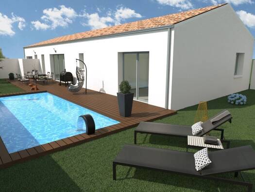 Terrain avec maison neuve à vendre 370 000 € 4 pièces 3 chambres 100 m² 364 m² de terrain Saint-Rogatien 17220