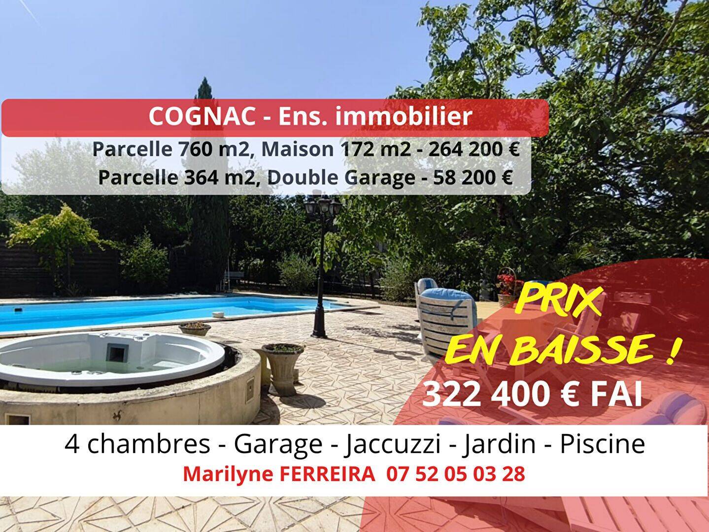 Maison 7 pièces 172 m² · à Cognac · 172 m² · 322 400 €