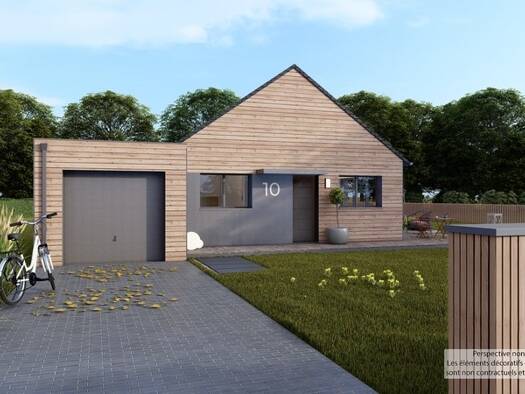 Terrain avec maison neuve à vendre 309 461 € 3 pièces 2 chambres 70 m² 442 m² de terrain Campagne Lanester 56600