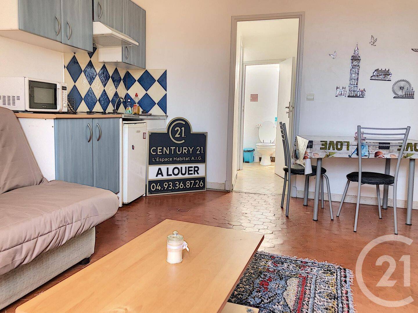 Appartement 1 pièce 23 m² · à Grasse · 22,5 m² · 460 €/mois