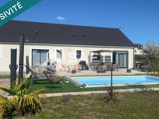 Maison de plain-pied à vendre 273 000 € 4 pièces 3 chambres 100 m² 1 500 m² de terrain Saint-Août 36120