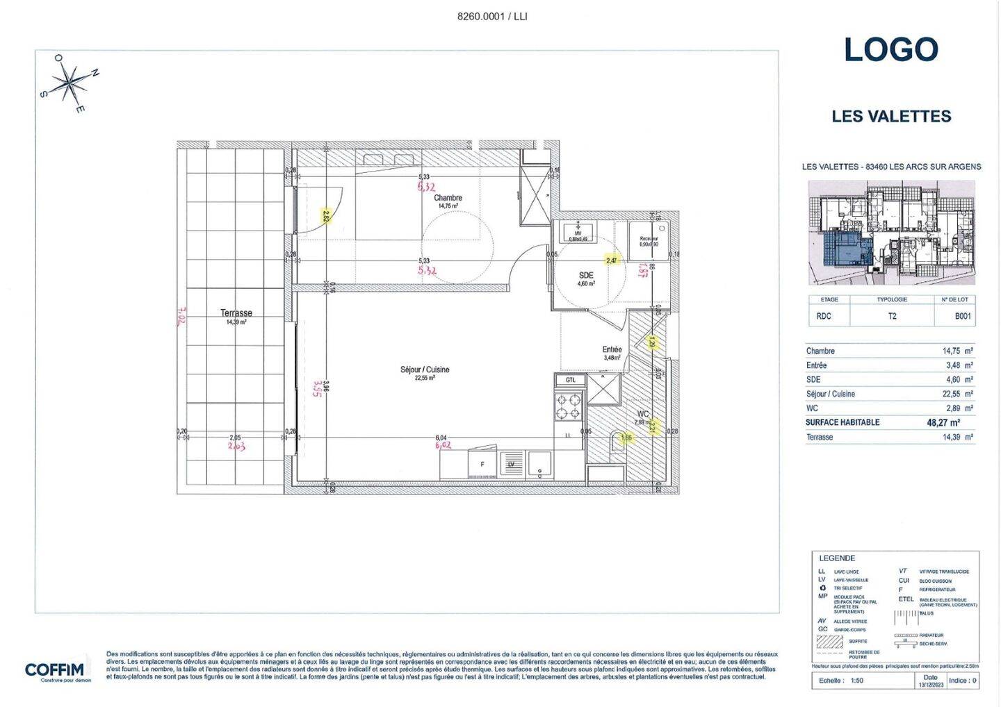 Appartement 2 pièces 48 m² · à Les Arcs · 48 m² · 707 €