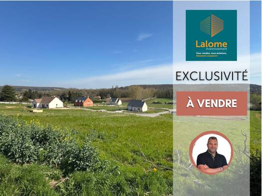 Terrain constructible viabilisé à vendre 65 000 € 1 000 m² de terrain Houdan 78550