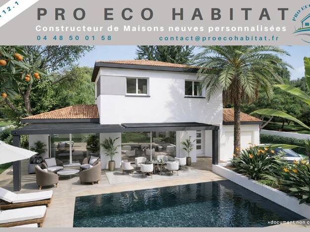 Terrain avec maison neuve à vendre 293 800 € 4 pièces 4 chambres 100 m² 427 m² de terrain Croix de Poumeyrac Béziers 34500