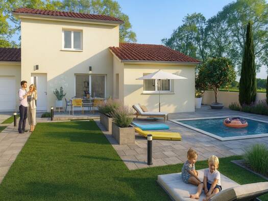 Terrain avec maison neuve à vendre 283 000 € 4 pièces 3 chambres 108 m² 2 173 m² de terrain Pont-de-Vaux 01190