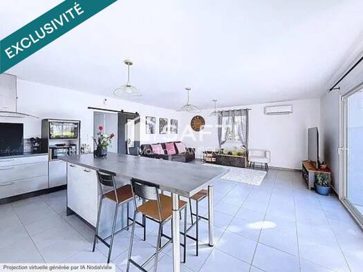 Maison de plain-pied à vendre 320 000 € 5 pièces 4 chambres 95 m² 400 m² de terrain Le Moulin-Mas Thibert-Cour des Bœufs Arles 13104