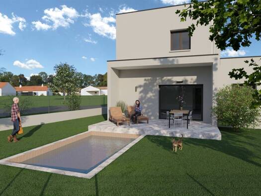 Terrain avec maison neuve à vendre 374 000 € 3 pièces 2 chambres 85 m² 450 m² de terrain Saint-Aunès 34130